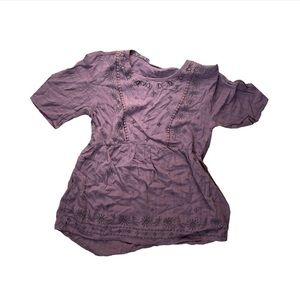 NWT Knox Rose Hazy Lilac Embroidery Top